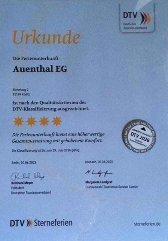 Ferienwohnung Auenthal Koditz Esterno foto